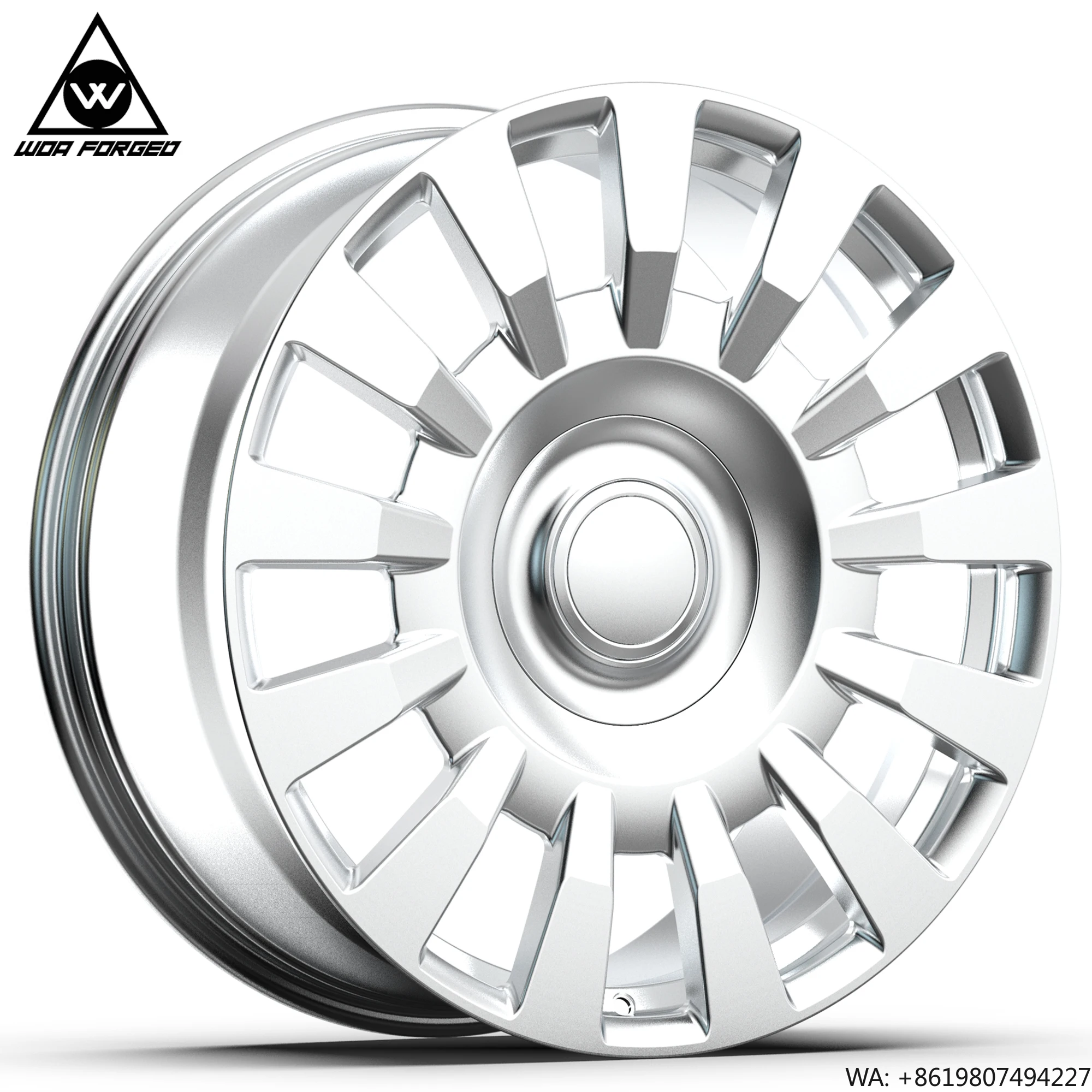 

WOAFORGED Luxury Car Custom Polished Chrome Forged Wheel Hub Alloy Aluminum T6061 Lightweight 5x112 5x120 Rim fo