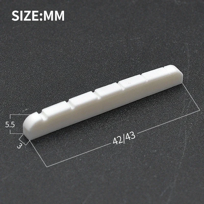 10Pcs Guitar Part 42mm/43mm Bone Bridge Nut for 6 Strings ST Electric Guitar Guitarra Accessories