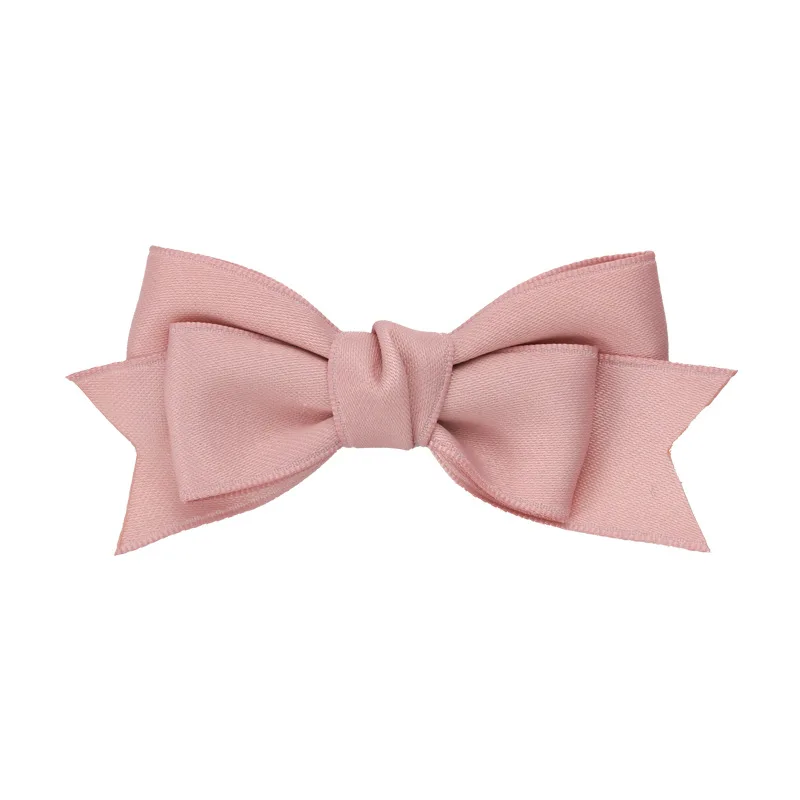 2023 New Trend Metal Solid Color Fabric Bow Duckbill Clip Campus Party Creative Hair Clip Girl Cute Hair Accessories Wholesale