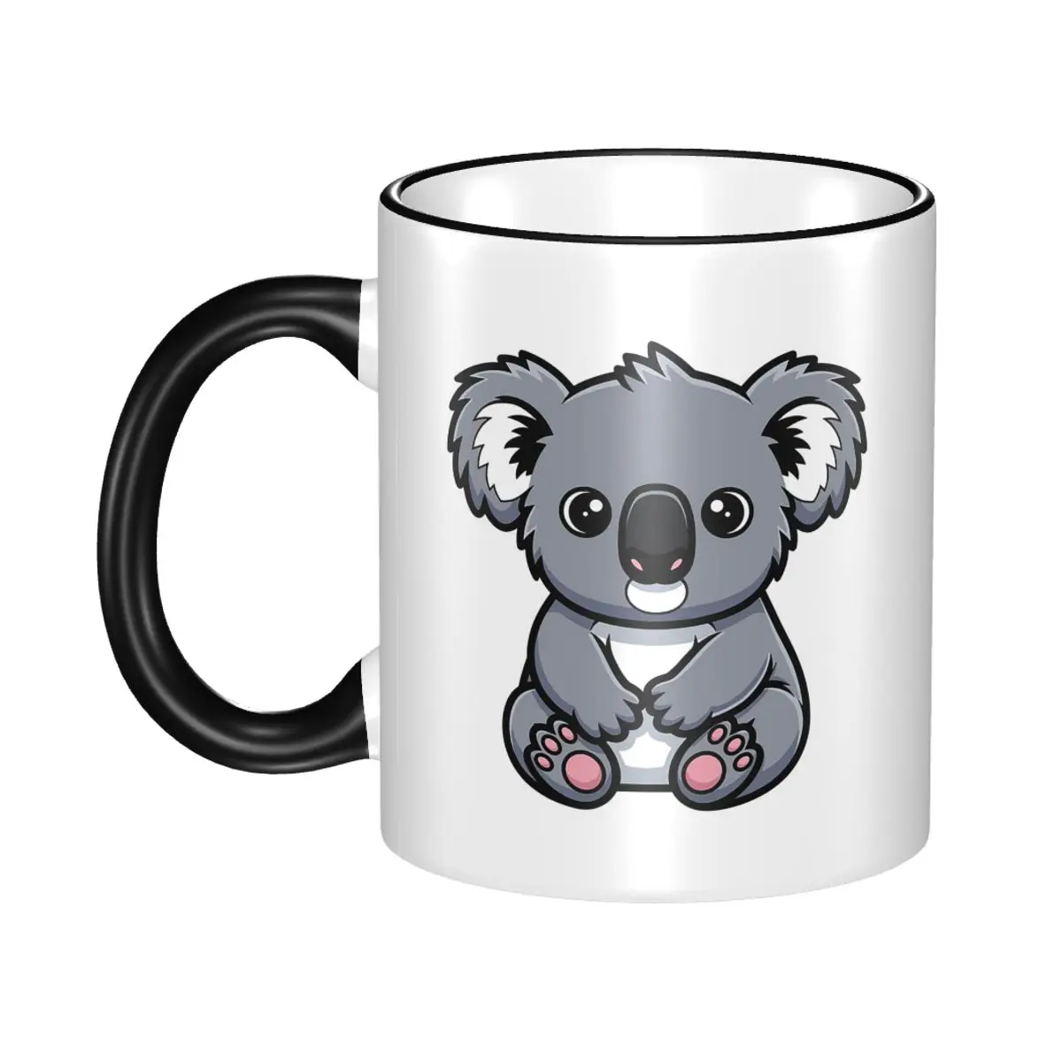 Cute Cartoon Baby Koala Sitting Mug Funny Ceramic Coffee Cups Tea Mugs Milk Cup Drinkware Gift for Friends