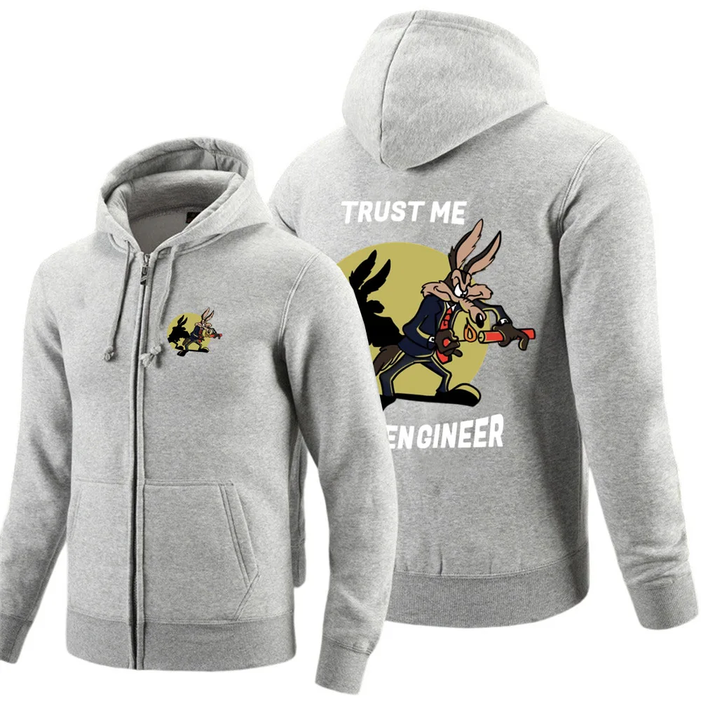 ثق بي أنا مهندس الخريف الشتاء الرجال طويلة الأكمام مقنعين Y2k الكلاسيكية مضحك البلوز أزياء ملابس رياضية غير رسمية #4