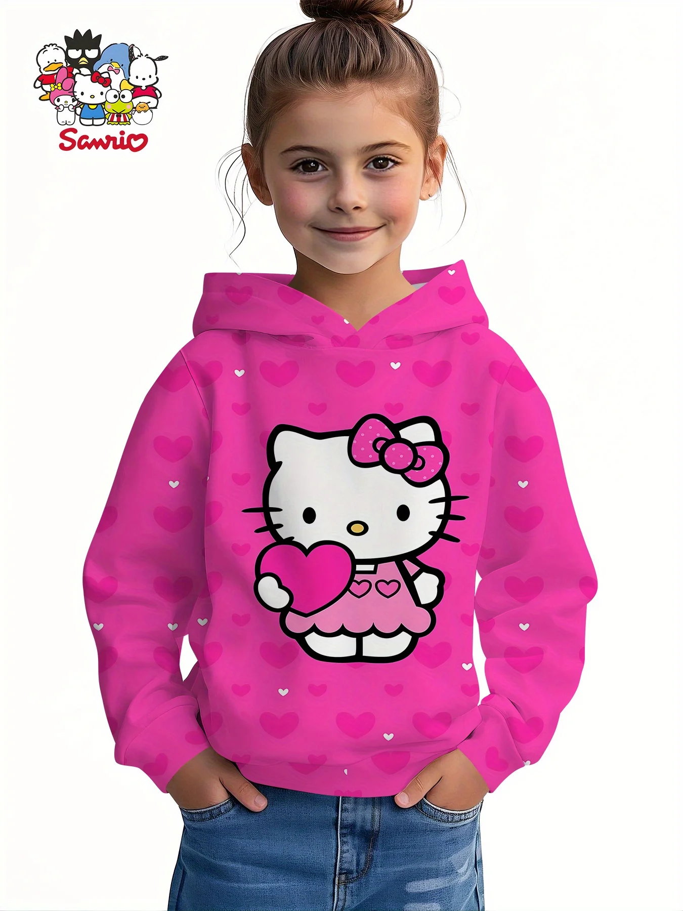 

Толстовка с милым 3d принтом мультфильма для девочек, пуловер с длинными рукавами, повседневный топ, модный тренд, лучший подарок на выбор