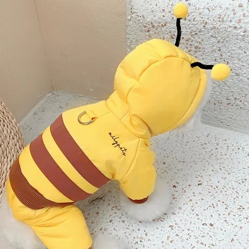 

Winter Dog Pets Clothing Thicken Warm Dog Clothes Jumpsuit Outfit Puppy Yorkshire Small Dog Costume Funny Pet Coat Jacket