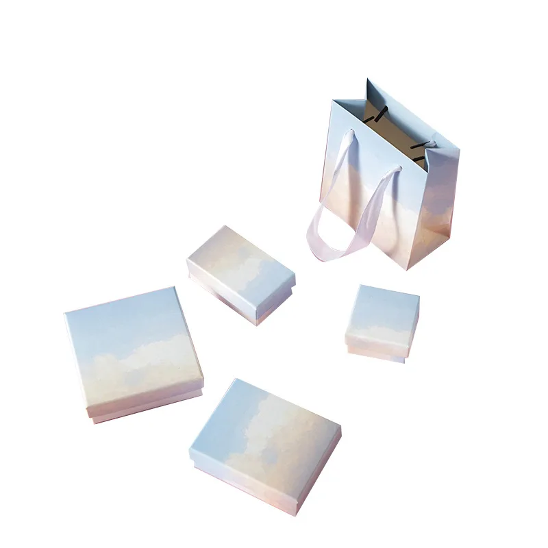 

12Pcs Colorful Kraft Paper Jewelry Packaging Boxes For Earrings Necklace Pendant Watch Bracelet Women Gift Storage Case
