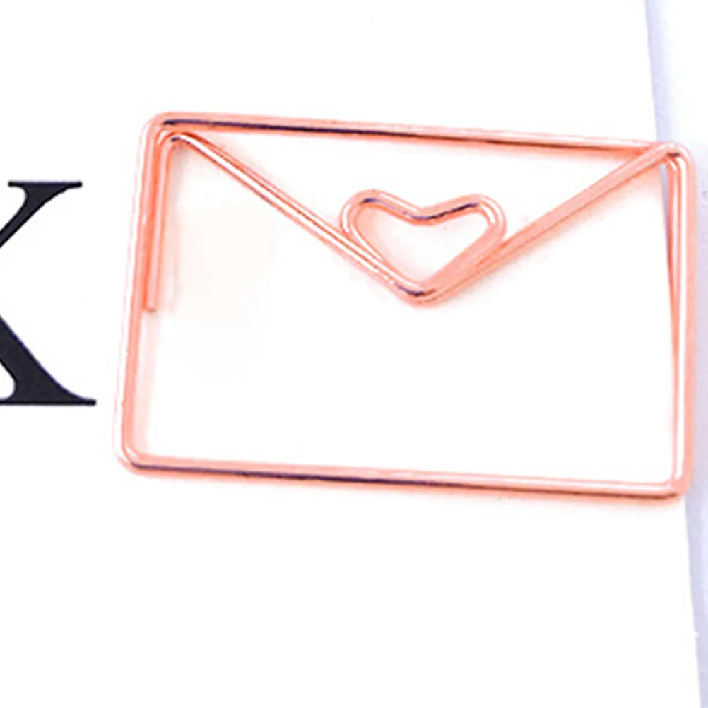 

20pcs Book Shaped Paper Letter Shape Small Office Document Clips Multi-Use File Clips For Envelopes Cards Bookmarks Students