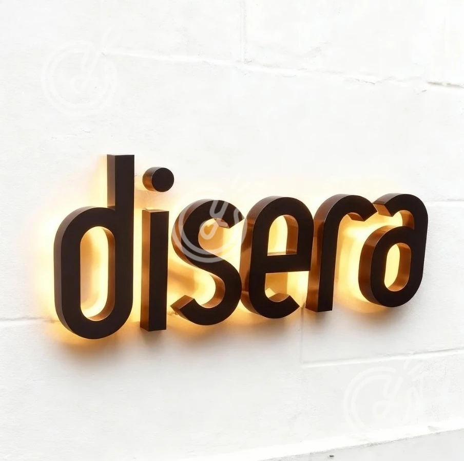 علامة ضوء مخصصة 3D الأعمال الخلفية |   شعار الشركة LED Metal Up Advertising Letters Acrylic Neon Bar Barber Shop House Bet