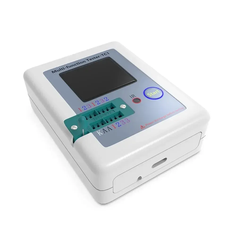 Multímetro con pantalla LCD TFT de 1,8 pulgadas, probador de transistores, Capacitor de triodo de diodo, medidor de prueba de resistencia, LCR TC1