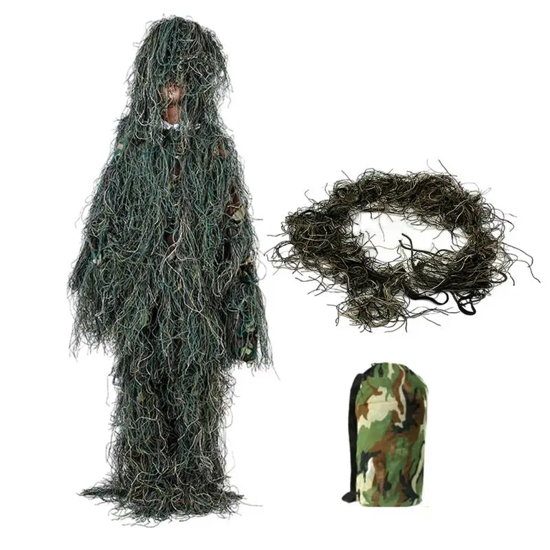 Camouflage Cape Breathable Survival Camouflage Clothing For Men With Hat And Bag Bird Photography Costume Sniper Pant Top