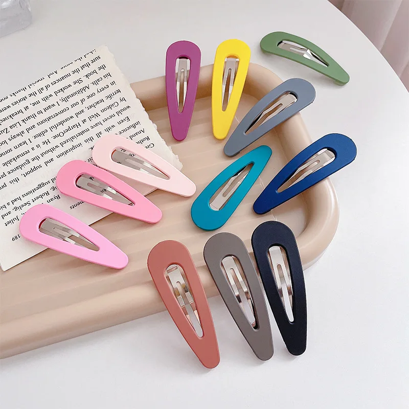 

10pcs/set Snap Hair Clips BB Hairpin Candy Color Metal Barrettes for Children Women Girls Styling Hair Accessories