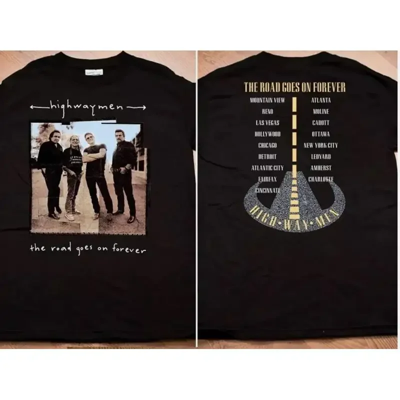 The Highwaymen Road Goes On Forever Tour 1995 T Shirt