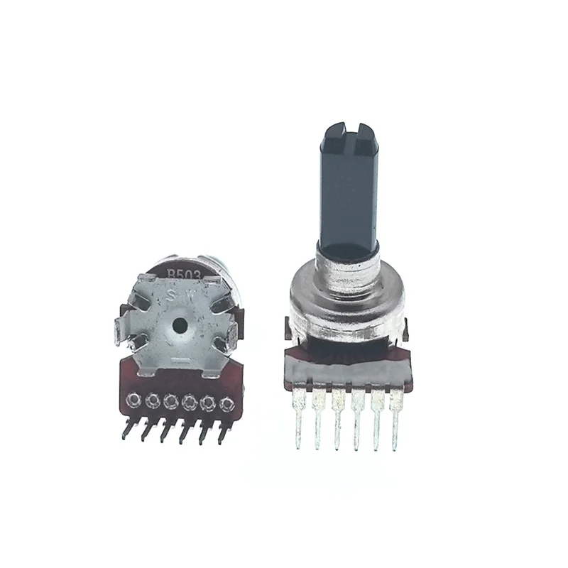 5 قطعة الجهد 121 المزدوج 6 دبوس حجم مفتاح دوار راديو B50K نصف رمح 17 مللي متر #1