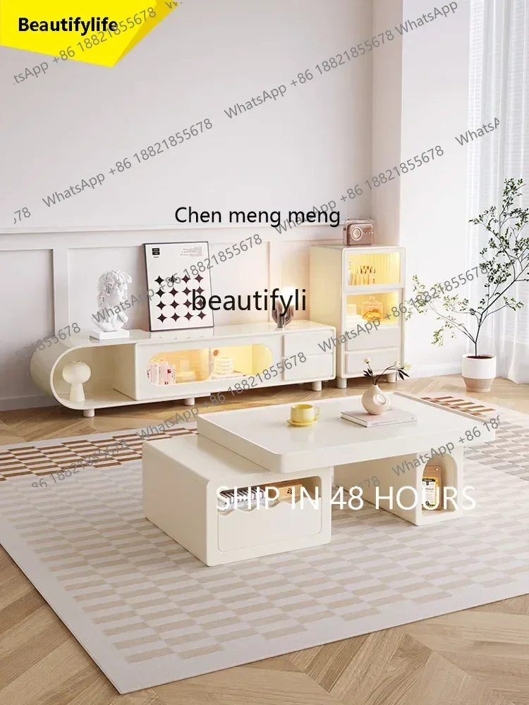 

Журнальный столик, выдвижной многофункциональный маленький чайный столик, ТВ-шкаф для гостиной, простой домашний чайный столик e1001