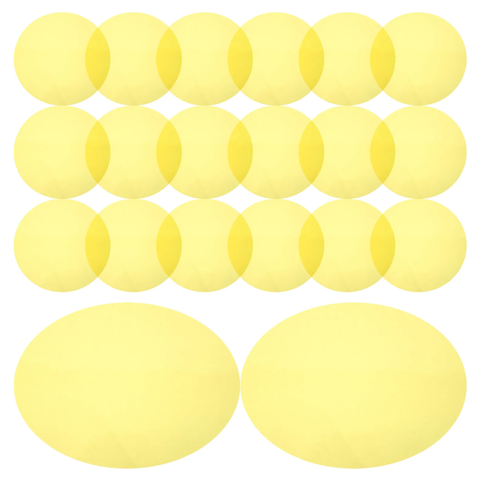 20Pcs Atmosphere Lighting Color Correction Gel Self Adhesive Pet Film 2.8 Inch Yellow Colored Light Filters for Home Mood