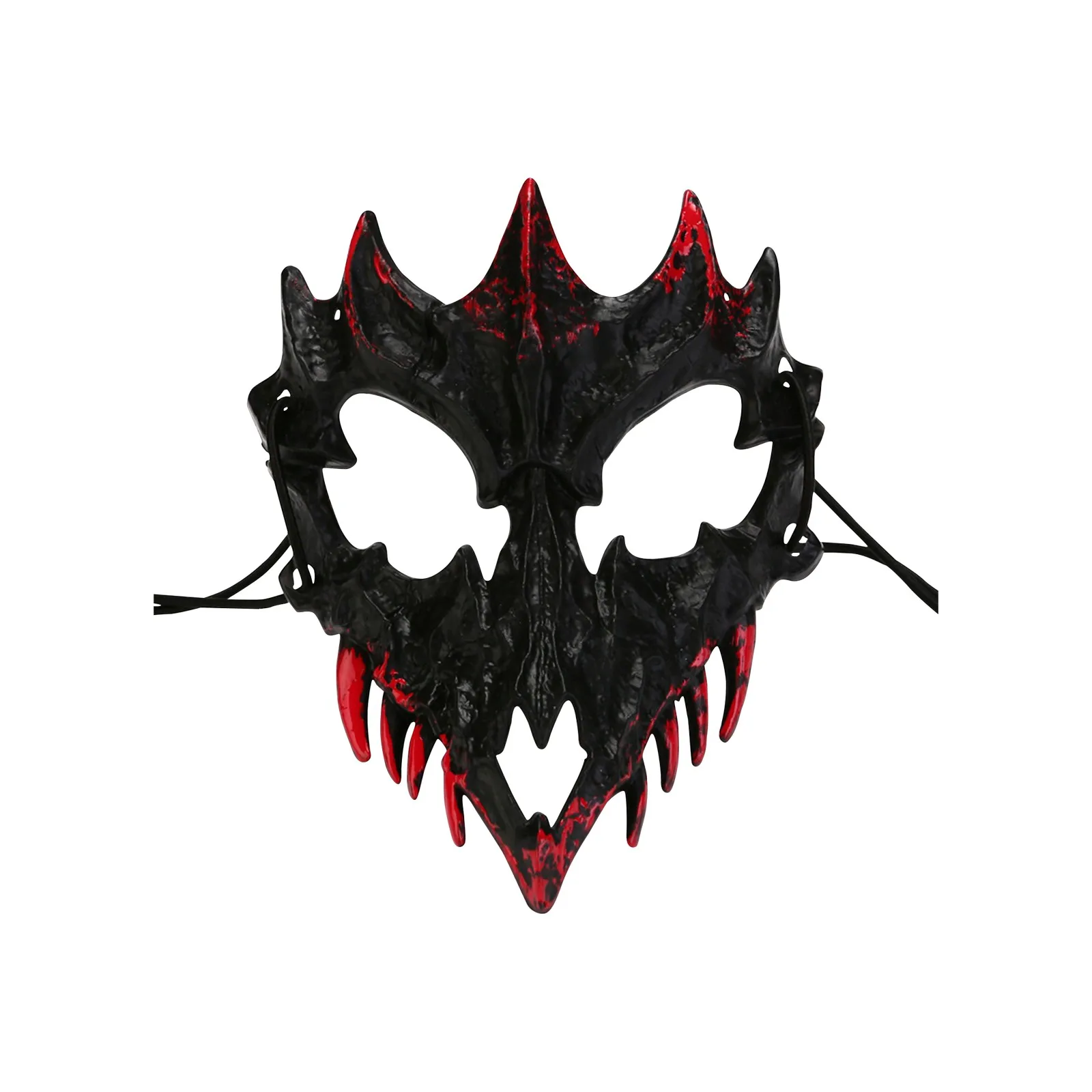 Halloween Mask Half-Face Mask Cos Dragon God Fierce Tiger Night Fork Tengu Man Wolf Mask Masquerade Prop Scary Skull Masks