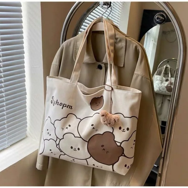 Large Capacity Canvas Tote Bag Women's 2026 New Maternity Check Handbag Commuter Bag Outdoor Travel Mommy Bag Printed Design