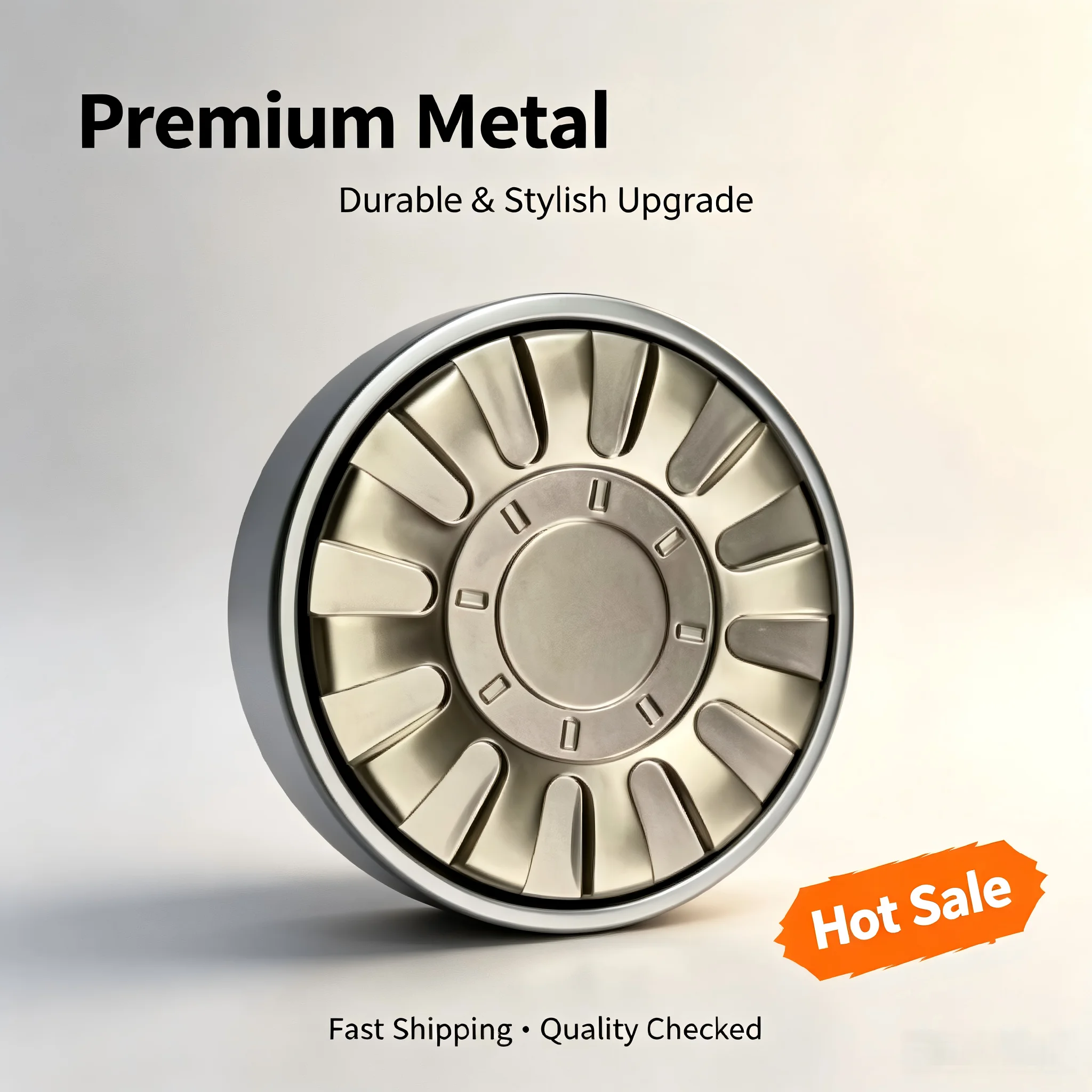 EDC Fidget Spinner Slider, Magnetic Push Popper, Anti-Stress Anxiety Relief Desk Toy for Adults, ADHD Sensory Fidget Gadget