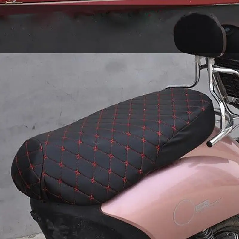 

Чехол для подушки сиденья мотоцикла из искусственной кожи, сетчатый водонепроницаемый защитный чехол для подушки сиденья, дышащий противоскользящий чехол для скутера