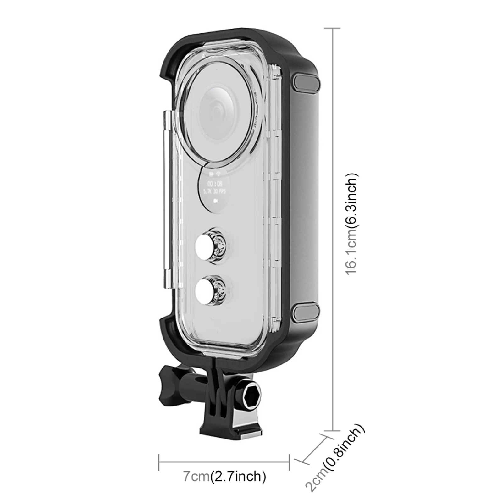 PULUZ 30m Underwater Waterproof Housing Protective Case for Insta360 ONE X, with Buckle Basic Mount & Screw