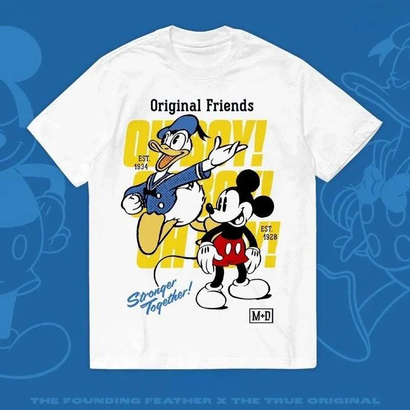 

Boys Girls Mickey Mouse Donald Duck Kid Summer T-shirt Family Parent-child Clothing Casual Comfort Loose Short Sleeves Men Women
