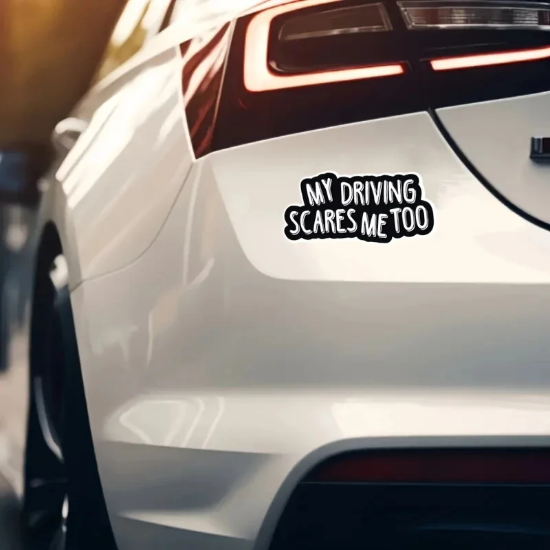 ملصقات نافذة ممتص الصدمات للسيارة My Driving Scars Me Too لشاحنة الشاحنة، شارات سيارة مقاومة للماء، ملحقات تزيين مادة الفينيل