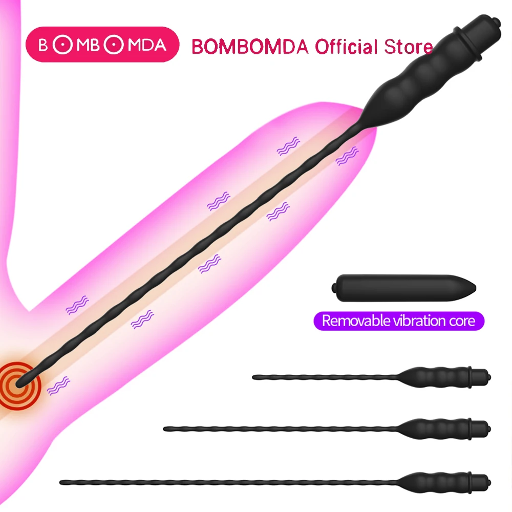 ชายอวัยวะเพศชาย Plug Vibrator Dilators Urethral 10 Speed Vibrating ใส่ Urethral Plug Catheter เสียง Vibrator เพศของเล่นสําหรับผู้ชาย