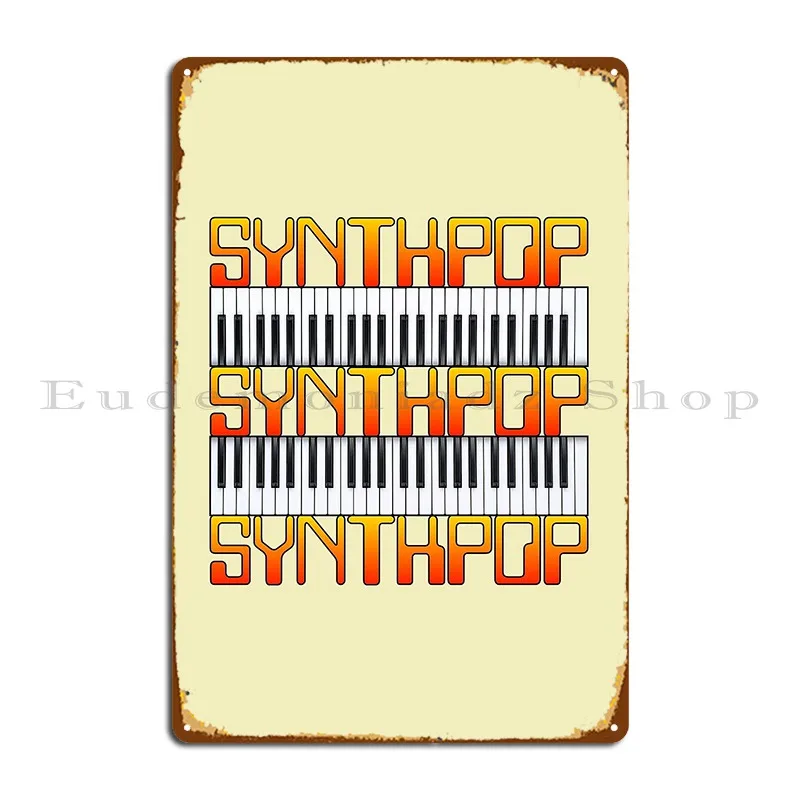 Synthpop Metal Signs Bar Cinema Print Design Create Tin Sign Poster