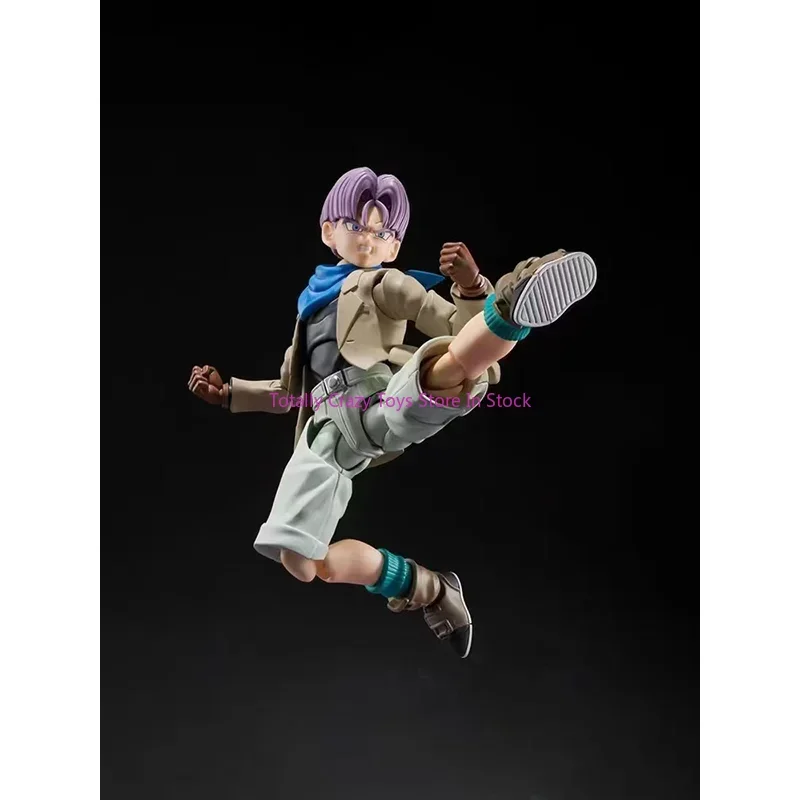 오리지널 반다이 S.H.Figuarts SHF 트랭크스 슈퍼 사이언 GT Pvc12cm 재고 있음 애니메이션 액션 컬렉션 피규어 모델 장난감