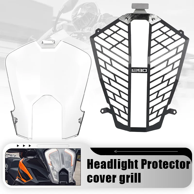 

Motorcycle Accessories Headlight Protector Head Light Guard Cover Protection Grill For 1290 Super Adventure S R 2017-2025 2026
