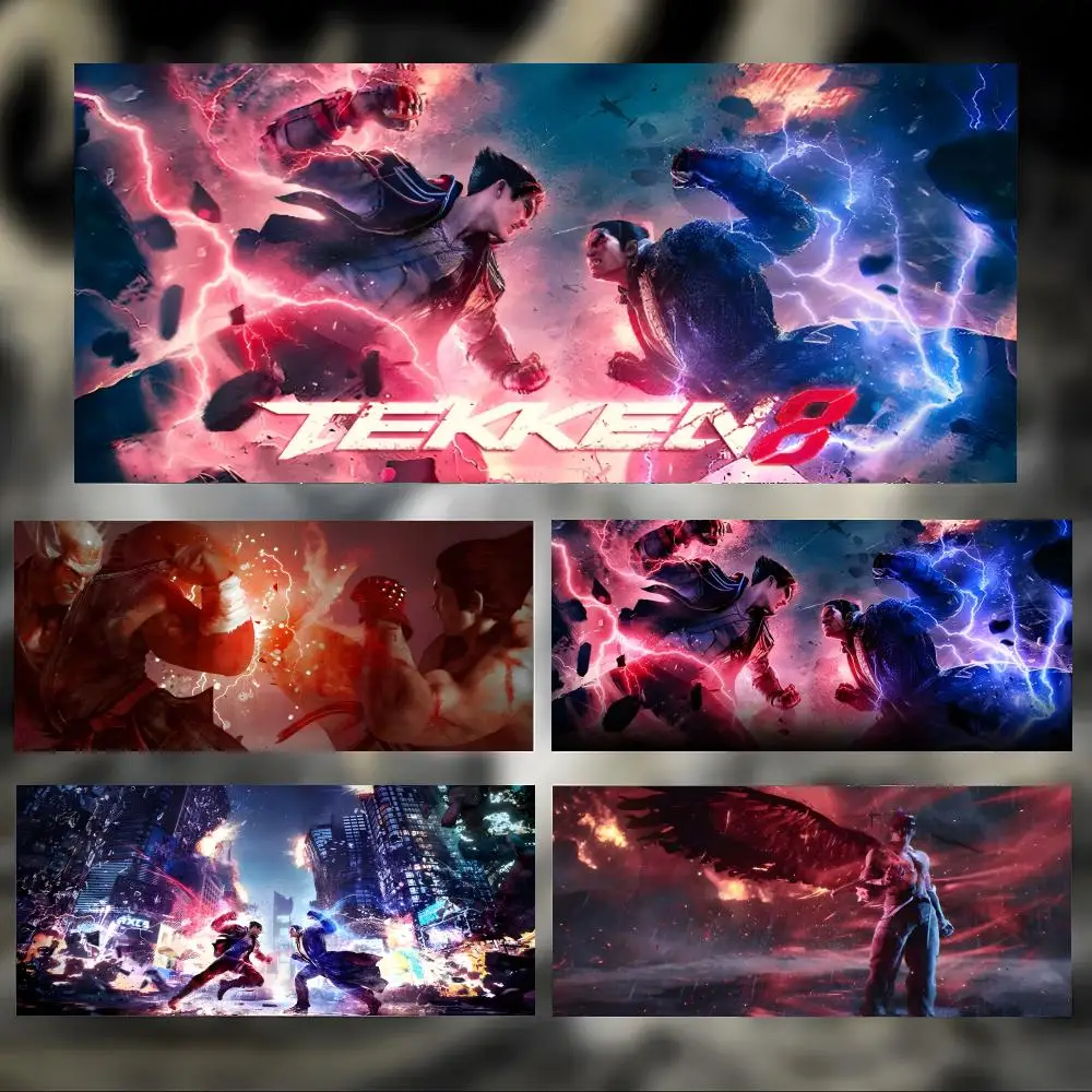 Cool Fighting Game T-Tekken 8 Mouse Pad Large Thick Desk Pad Stitched Edges Gaming Mouse Mat for PC