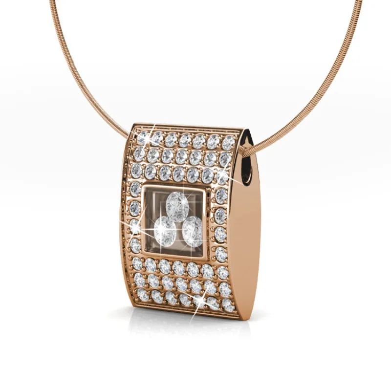 

Daisini кубовидное ожерелье с подвеской, украшенное кристаллами Сваровски, цепочка в виде змеи для женщин и мужчин, вечерние украшения для помолвки и вечеринки