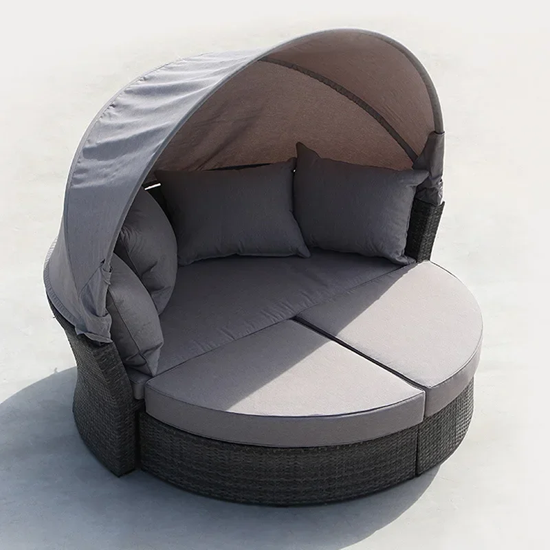 

Outdoor Circular Sofa Round Bed Furniture Garden Sofas Round Beds Outdoor Rattan Comfortable