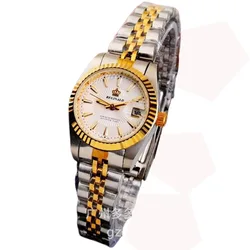 Relogio Feminino Crown Luxury Brand Watches Ladies Full Gold Steel Women Dress Quartz Watches Fashion Lady Business Wrist Watch