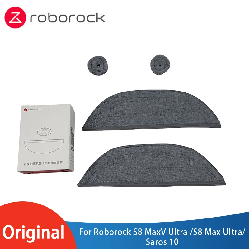 Original Edgewise Vibrating Mop Cloth Mops Rags For Roborock S8 Maxv Ultra / S8 Max Ultra Vacuum Cleaner Spare Parts Accessories