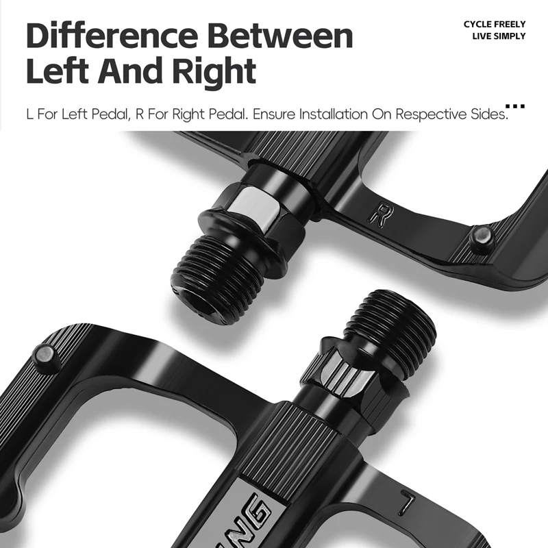 

MTB Road Bike Pedals Lightweight 3 Bearings Anti-Slip Flat Pedal Ultralight Aluminum Alloy Cycling BMX Folding Bike Parts