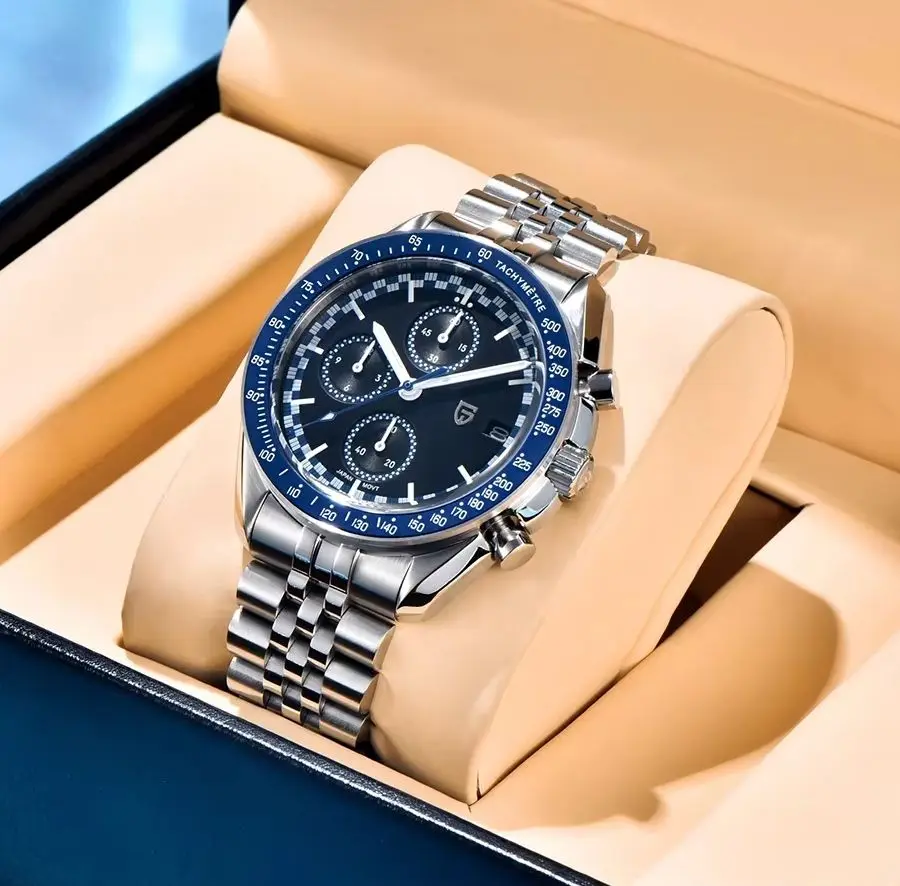 

Новинка 2025, мужские часы PAGANI DESIGN, кварцевые часы, роскошные часы с хронографом для мужчин, лучшие наручные часы с сапфировым стеклом и зеркалом, подарочная коробка