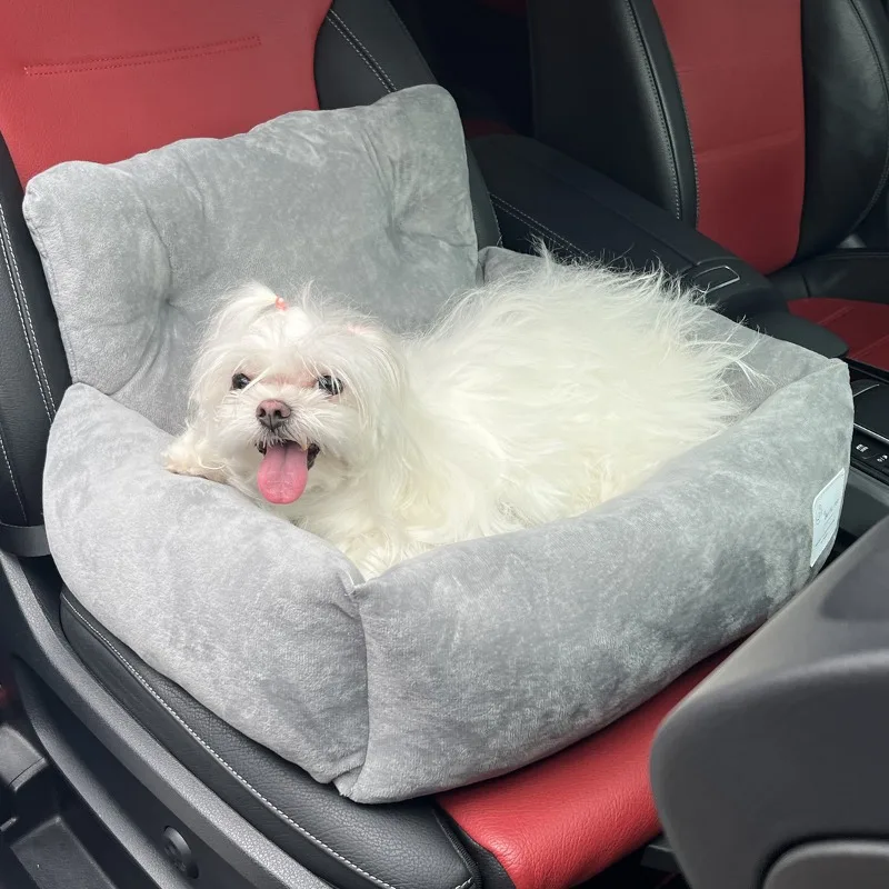 

Crystal Ultra Soft Velvet Fabric PP Cotton Car Pet Seats Cat and Dog Nests Car Safety Sofas Pet Supplies Two Sizes Available