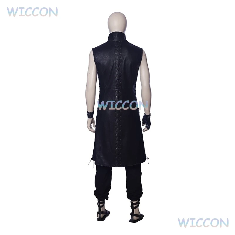 قد يبكي تأثيري حلي لعبة DMC 5 فولت Vitale الشيطان تأثيري حلي شعر مستعار الزي الرسمي مخصص حفلة الهالوين ملابس رجالي