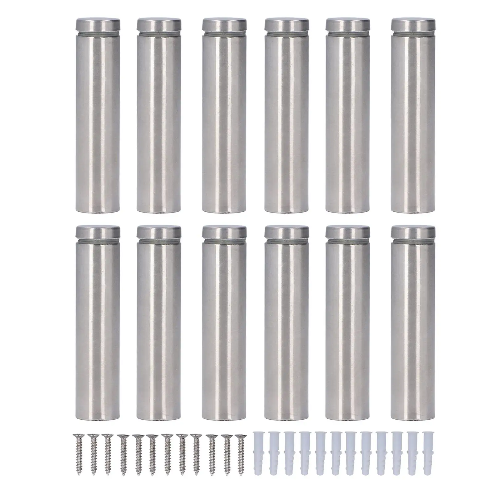 12Pcs 19x80mm Stainless Steel Standoff Screws for Acrylic Picture Frame Mounting Hardware