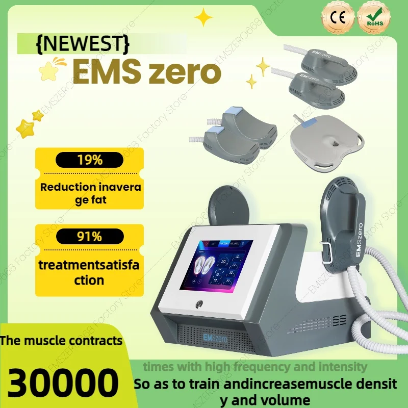 EMS Sculpt Machine 15Tesla 6500w EMSzero RF Fat Slimming Burning Muscle Stimulation Body Sculpting 15 Electromagnetic Therapy