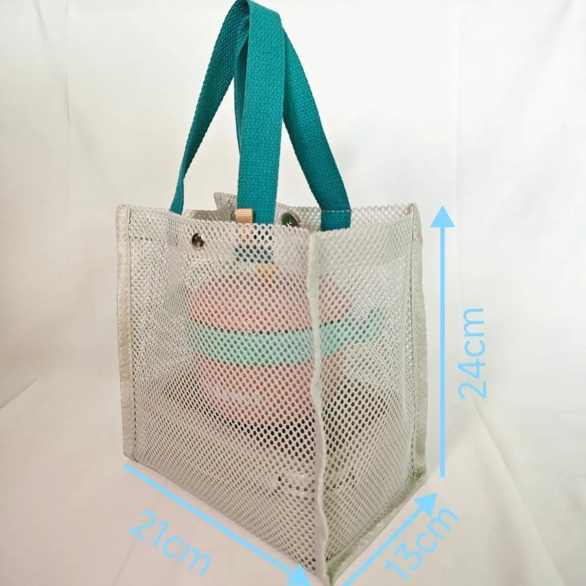 Lunch box bag Mesh lunch bag Breathable hollow storage portable simple student office worker mesh beach bag