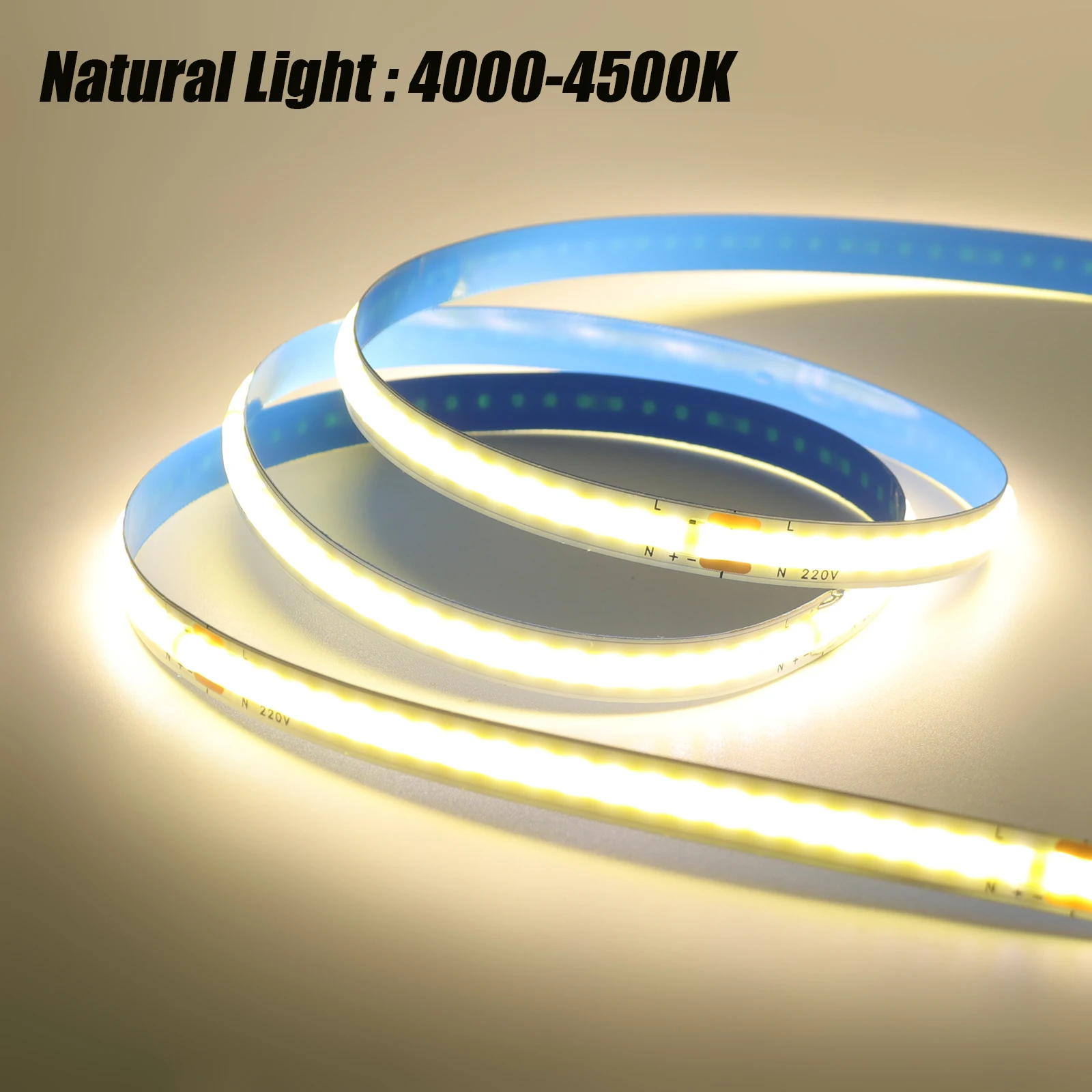 5M 10M 20M 50M/Rolle COB Streifen AC 220V 240Leds/M IP20 3000K 4000K 6000K Fahrer Gebaut In Home Decor Flexible Band Seil LED Licht