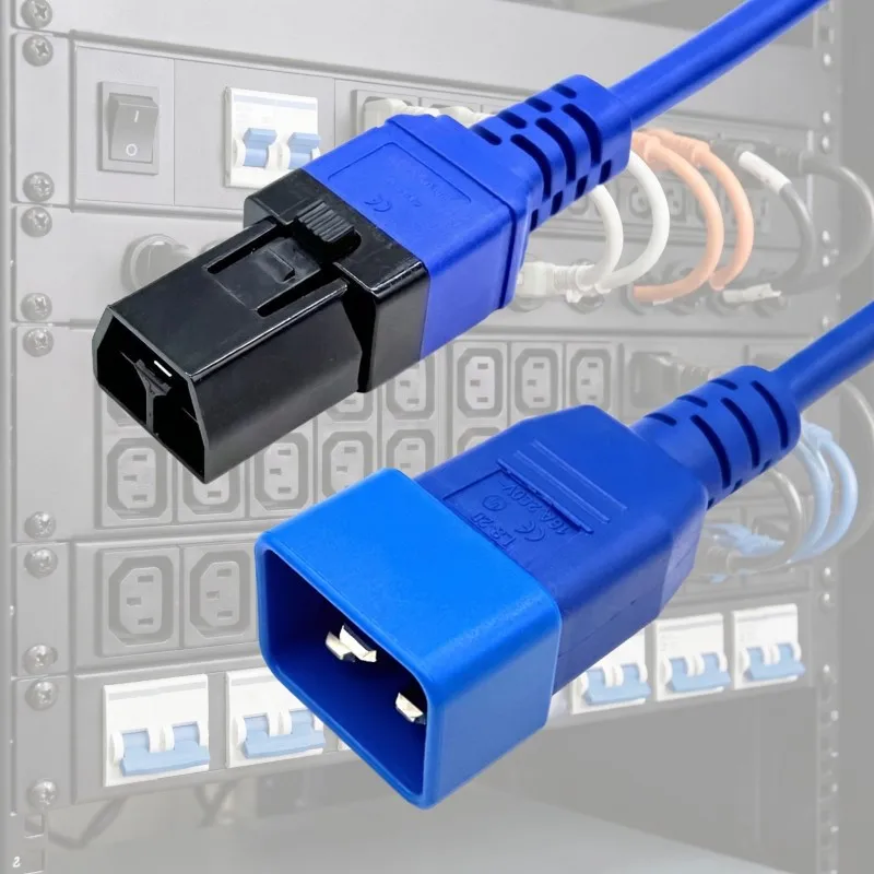 30Amp 400V Compatible  S-af-D-Grid to IEC C14 C20 Server Rack High Density Connectors PSU SDG Power Cord for Data Center-HDF