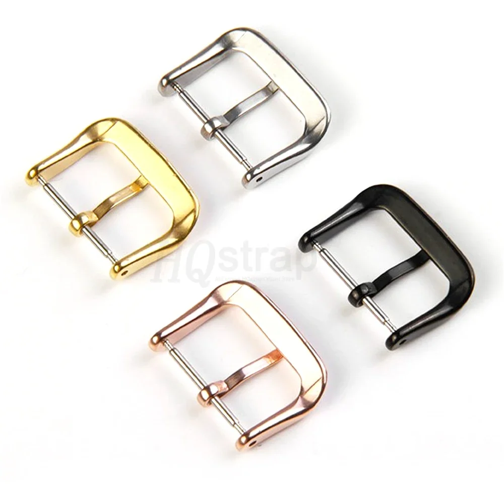 16mm 18mm 20mm Watch Buckle Stainless Steel Pin Button Metal Silver Gold Watchbands Strap Clasp Replacement Buckles Accessories