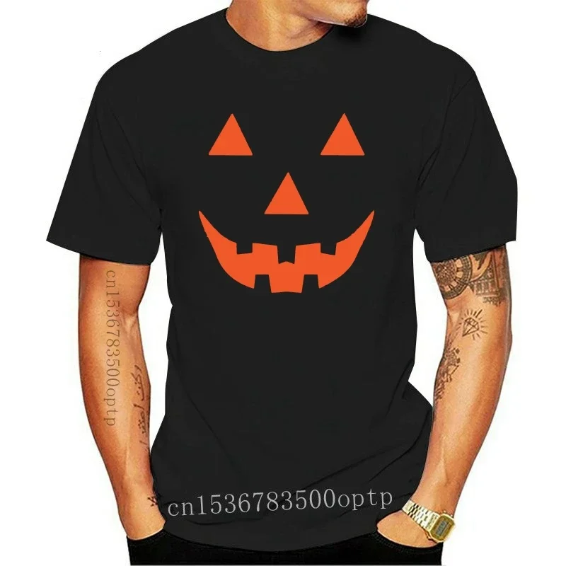 New Funny Halloween T Shirt Pumpkin Face Easy Costume Jack O Lanterrnn Spooky Fun Tee