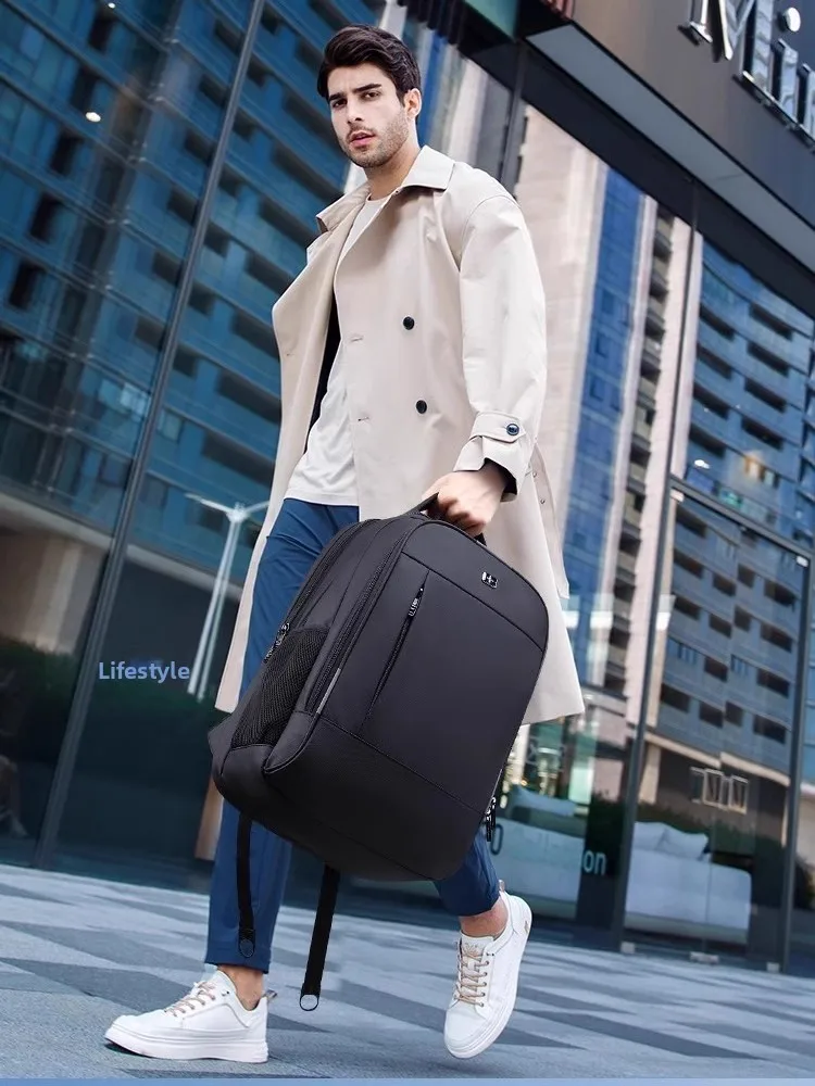 

Нож Большой Capaci Busin Travel Laptop объединитель Легкая мужская сумка через плечо из ткани Ox с застежкой-молнией Ca...