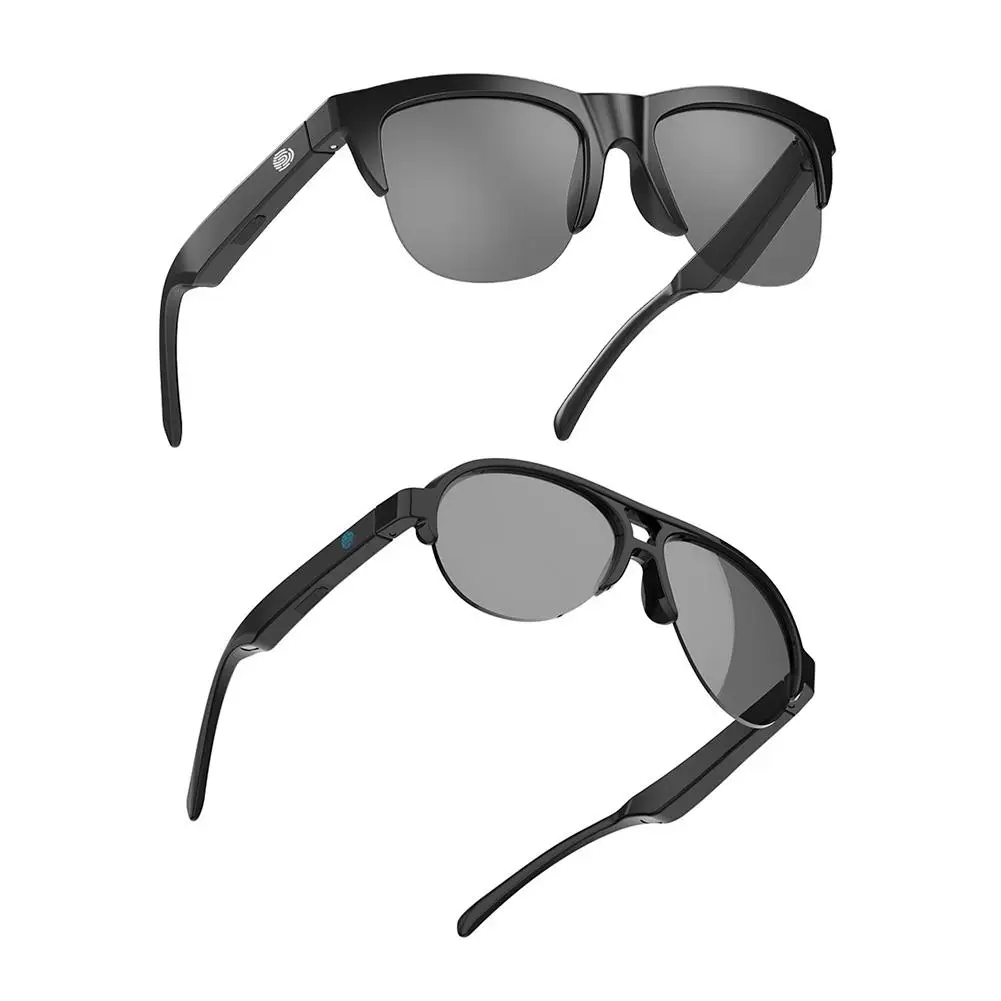 Gafas inteligentes con Bluetooth, tecnología negra de conducción, gafas de sol deportivas personalizadas con Control al aire libre, reproducción de música K4A5