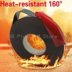 30M High Temperature Resistant PE Black Double-sided Tape Heavy Waterproof Mounting Foam Tape For Car Wall LED Strip Light Home