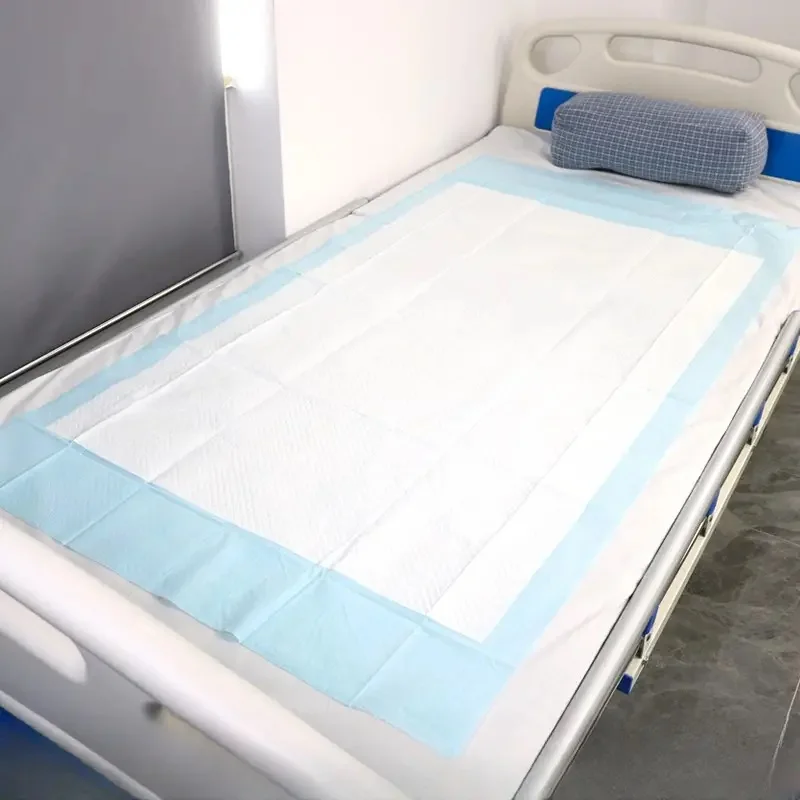 초흡수성 일회용 노인 케어 기저귀 소변 침대 패드, 요실금 패드, 일회용 뷰티 클리닝 매트, 100x200cm, 5 개