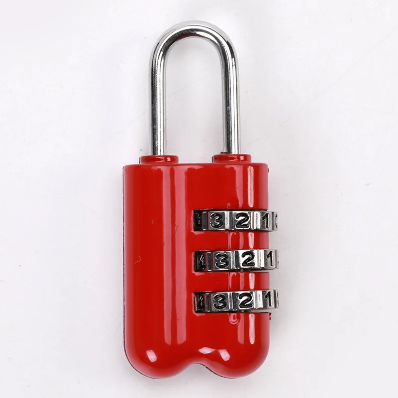 ใหม่ Mini Combination Lock สำหรับกระเป๋าเดินทางกระเป๋าเป้สะพายหลังลิ้นชัก Security รหัสผ่านกุญแจสามตำแหน่งอะลูมินัมอัลลอยล็อค