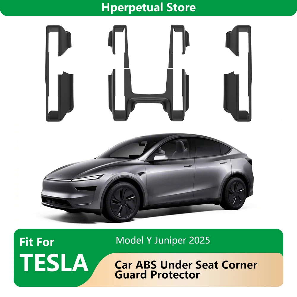 

For Tesla Model Y Juniper 2025 ABS Under Seat Corner Guard Seat Slide Rails Protector Cover Anti-Kick Decorative Car Accessories